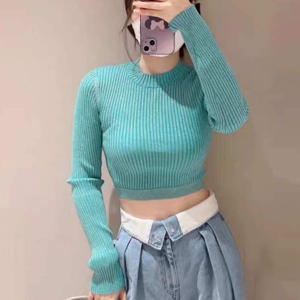 Snidel metallic crop top